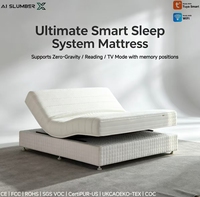 AISLUMBERX Système de sommeil intelligent ultime Matelas à levage électrique Fermeté réglable par airbag Zéro pression Mobilier de chambre à coucher et de maison