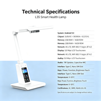 Lampe de bureau intelligente OEM avec modes d'éclairage multiples, écran tactile, appel vidéo et protection oculaire