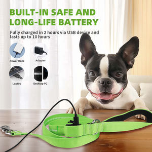 Tize LED köpek tasma şarj edilebilir yanıp sönen ışık Up <span class=keywords><strong>Pet</strong></span> halat tasma ayarlanabilir rahat Glow karanlık köpek tasma - Product Image 4