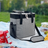Sac à lunch thermique chaud multi-compartiments compressible nourriture boissons pique-nique sac à bandoulière isolé extensible 6 personnes sac isotherme