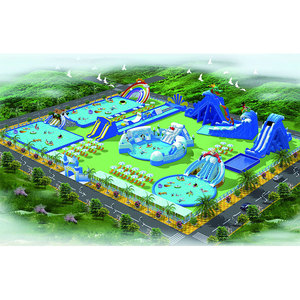 Equipo de parque acuático hecho a medida Parque acuático flotante inflable grande Parque acuático inflable comercial para niños y adultos - Product Image 1