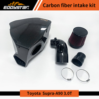 Boîte d'air d'admission d'air froid en Fiber de carbone sec EDDY avec Kit complet de tuyau en Fiber de carbone pour Toyota GR Supra A90 J29 2.0T 3.0T B48 B58