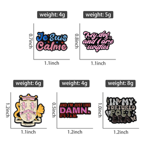 Popmusik Sänger Lyrical Music Text Emaille Pin in meinem gefolterten Dichter Kreative benutzer definierte Brosche Revers Abzeichen Schmuck Geschenk für Freund - Product Image 6