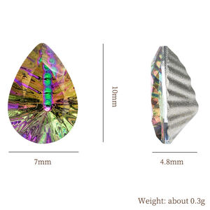 Xichuan Alta Qualidade K9 Vidro 7*10/10*14/13*18mm Gota Forma Ponto Voltar Strass Millennium Bling Glitter Nail Strass Prego - Product Image 3