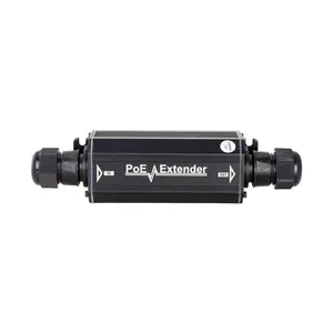 6KV กลางแจ้งกันฟ้าผ่ากันน้ำ IP66 1in1out PoE Extender โลหะ10/100/1000Mbps 90W IEEE 802.3AF/AT สีดำ - Product Image 1