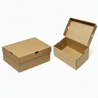 Boîte à chaussures pliable en carton ondulé portable et réutilisable pour la livraison express, pour chaussures homme et femme
