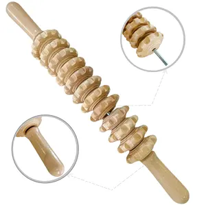 High Quality Wood Massage Tool With 12 Rollers Full Body Lymphatic Drainage Massager