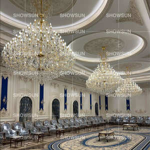 Villa grande lustre Europeu cristal duplex sala lâmpada escadaria lustre de luxo hotel lobby extra grande lustre - Product Image 2