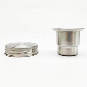 Couvercle à <span class=keywords><strong>salade</strong></span> à large bouche en acier inoxydable de qualité alimentaire avec couvercle à double spirale pour canettes Mason de 70mm 86mm - Product Image 3