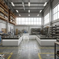 Vitrine de présentation de bijoux Sundo de luxe noir et blanc, comptoir cannelé pour magasin de bijoux, unité murale éclairée pour la vente au détail, fabricant