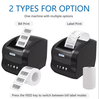 Printer Barcode Xprinter XP-365B 80mm dengan USB Bluetooth Kompatibel Android IOS Mendukung ESC Printer Label Thermal