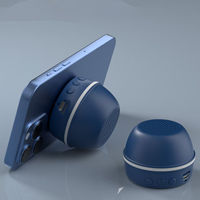Mini altavoz magnético NR137, altavoz TWS inalámbrico con Bluetooth, soporte para teléfono móvil, base anticaídas de silicona.
