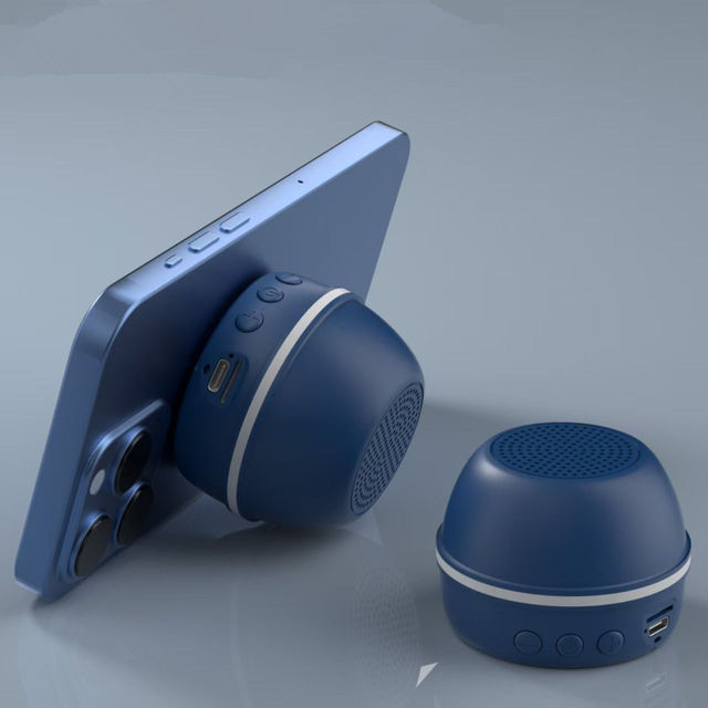 NR137 mini magnetic speaker TWS Speaker wireless BT speakers Mobile phone holder stand bracket anti-drop silicone pocket