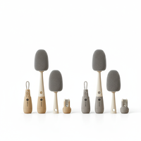 Brosse à biberon en silicone trois-en-un, brosse à tétine multifonctionnelle détachable, outil de nettoyage pour biberons et tasses pour bébé, modèle 660