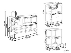 Conjunto de Cocina Modular para Exteriores AJUNION, Conjunto de Muebles de Cocina de Acero Inoxidable con Fregadero y Carrito - Product Image 6