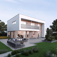 Maison mobile moderne minimaliste, villa préfabriquée, bâtiment modulaire en acier léger, maison miniature assemblée, décoration personnalisée
