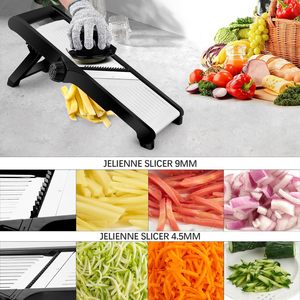 Manual Mandoline Slicer for Fruit <b>Vegetables</b> <b>Cutter</b> Cheese Carrot Potato Chip Onion French Fry Durable Steel Metal Tool - Product Image 5