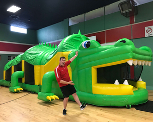 Venta divertida para niños Túnel <span class=keywords><strong>de</strong></span> obstáculos <span class=keywords><strong>de</strong></span> cocodrilo inflable carrera <span class=keywords><strong>de</strong></span> obstáculos <span class=keywords><strong>de</strong></span> cocodrilo <span class=keywords><strong>de</strong></span> 45 pies <span class=keywords><strong>de</strong></span> largo - Product Image 1