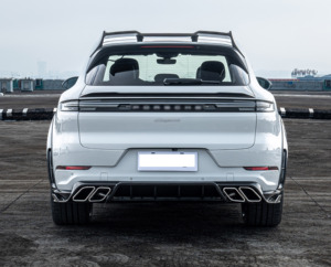 Facelift pour <span class=keywords><strong>Porsche</strong></span> <span class=keywords><strong>Cayenne</strong></span> 2024-2025 9Y0.2 Version OE améliorée MSY Mansory modèle carbone sec <span class=keywords><strong>petit</strong></span> pare-chocs avant enveloppant - Product Image 4