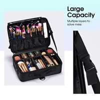 Étui de maquillage en Nylon professionnel bandoulière réglable sac cosmétique Portable pour ongles accessoires de coiffure stockage de maquillage