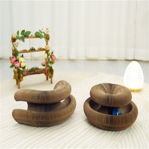 Rompecabezas de nuevo diseño, suministros interactivos para mascotas, órgano mágico, papel corrugado, rascador para gatos, juguetes de cartón - Product Image 3