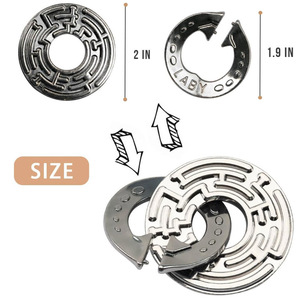 <span class=keywords><strong>Métal</strong></span> magique 3 pièces ensemble bricolage démêlage déverrouillage jouets imbriqués IQ logique Test <span class=keywords><strong>casse</strong></span>-<span class=keywords><strong>tête</strong></span> pour adultes enfants puzzles déconcertants - Product Image 2