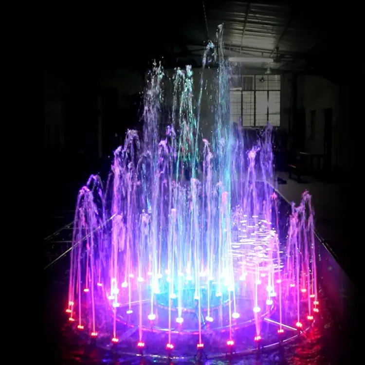 Guangzhou società fontana un led da giardino luce colorata fontana di acqua