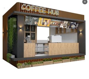 Glasvezel Prefab Outdoor Food Burger Winkelbar Retail Display Kleine Custom Sap <span class=keywords><strong>Kiosk</strong></span> Winkelcentrum Ontwerp Te Koop - Product Image 3