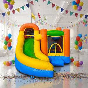 Castillo Inflable Pequeño de Bajo Precio con Tobogán y Zona de Salto, Trampolín Comercial para Interiores, Juguete para Niños Pequeños, Ideal para Cumpleaños - Product Image 1