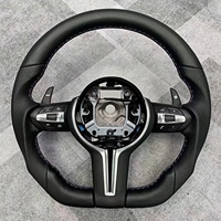 Volant sport en cuir noir plat M Sport adapté aux BMW F10 F30 F31 F32 F20 E90 E87 E92 X6 E71 X5 E70 F15 F16