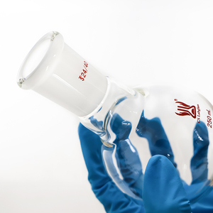 Palloni a Fondo Tondo da 5-5000ml in <span class=keywords><strong>Vetro</strong></span> Borosilicato Trasparente a Parete Spessa con Collo Singolo, Resistenti agli Agenti Chimici, Vetreria da Laboratorio Personalizzata - Product Image 6