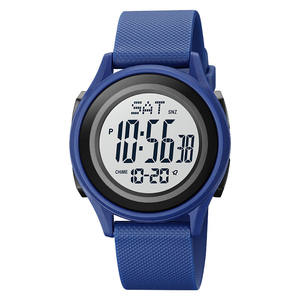 <span class=keywords><strong>Montre</strong></span> de sport unisexe Skmei 1893 avec logo OEM, cadran numérique couleur unie, design cartoon, bracelet en PU, résistance à l'eau 5 ATM - Product Image 2