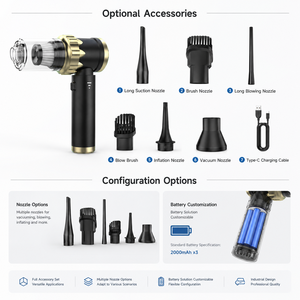 Portable 20KPa Brushless Handheld Vacuum Cleaner Cordless 4-in-1 <b>Car</b> Vacuum and Air <b>Blower</b> with 7 Accessories OEM ODM - Product Image 3