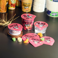 Gobelet en plastique PP de 350 ml (12 oz) pour yaourt avec logo imprimé personnalisé pour les feuilles de thé, les bonbons, les chocolats, les épices, les assaisonnements