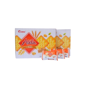 Galletas de Queso Premium Atela LIBRA, Snack Orgánico Horneado, Textura Crujiente, Sabor a Queso, Dulce y Salado, Caja de 204g - Product Image 1