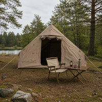 Tente Gonflable Premium Kaki 6,3 m² en Oxford 210D – Maison de Glamping Imperméable et Coupe-Vent pour Événements Extérieurs Modernes Grande Capacité