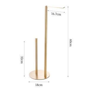 Moderno Soporte Vertical de Hierro para Papel Higiénico, Soporte Doble Rectangular de Pie para Baño Doméstico - Product Image 3