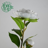 Plantes artificielles miniatures avec fleurs réalistes, arbre en pot de camélia, 100 cm, 28 têtes, pour décoration intérieure et extérieure, hall d'hôtel
