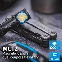 Lampes frontales Thustfire MC12, lampe torche rechargeable étanche, 1000 lumens, lampe de poche LED puissante pour le camping en plein air