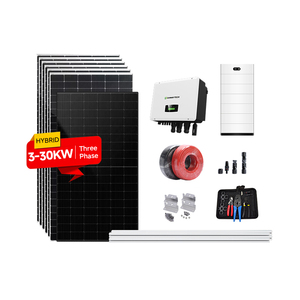 Sistema solar híbrido de 10kw 3kw 5kw 15kw 30kw Almacenamiento de batería de litio Sistema solar híbrido de 15 kW - Product Image 1