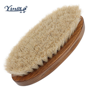 Yinste Wooden <b>Cleaning</b> <b>Brush</b> With Wool Bristles Oval Shape For Furniture Dusting And Stain Removal - Product Image 1