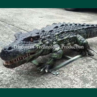 Modèle de crocodile animatronique pour parc aquatique à vendre, attractions animales sur le thème marin, personnalisable