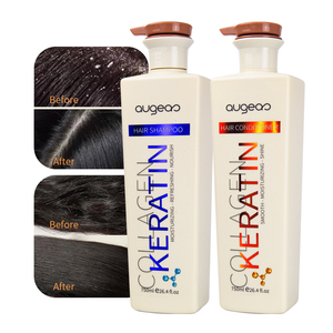 Profesional Venta caliente <span class=keywords><strong>Anti</strong></span> <span class=keywords><strong>Frizz</strong></span> Salon Formula Cuidado del cabello <span class=keywords><strong>Mejor</strong></span> colágeno orgánico Queratina Crecimiento del cabello Champú y acondicionador - Product Image 3