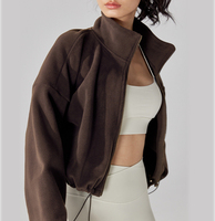 Nouvelle veste de sport pour femmes de haute qualité, vêtements de sport d'extérieur confortables, fermeture éclair avant, séchage rapide, vêtements de fitness, veste de course courte