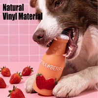 Jouet à mâcher couineur Nunbellpets pour chien, design mignon bouteille de boisson fruitée, jouet à mâcher pour animaux de compagnie, jouet interactif résistant aux morsures pour chiot en pleine dentition
