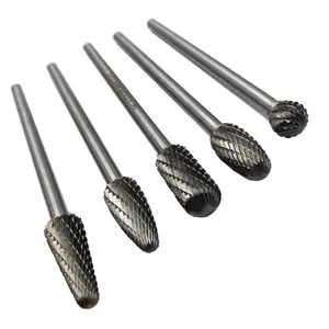 Various shape A B C D E F M L with difference size Carbide Rotary Burr Set For Non Ferrous Metal Cutting