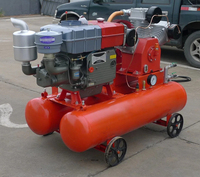 Compresseur d'air industriel diesel portable de petite taille de bonne qualité chinoise, 3,5 m³/min, à trois pistons, pour forage de roche et extraction d'or