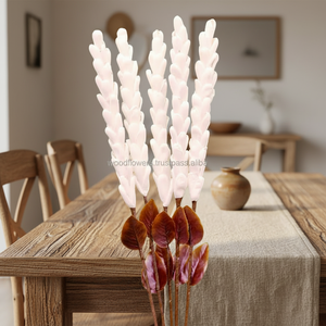 Varas de Sola Artificiales Largas en Forma de Pino, Blancas, Ecológicas, Flores Secas Decorativas Indias para Decoración Interior y Exterior - Product Image 2