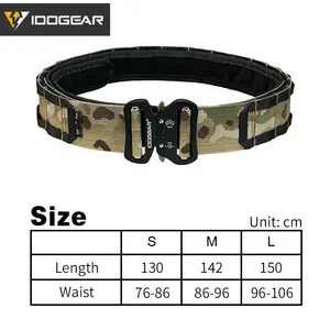 IDOGEAR Two-in-One 2" Outdoor Nylon Tactical Belt Quick Release Buckle Combat Tactical Belt With Inner Belt