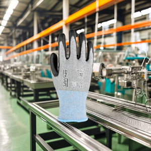 Gants de travail enduits ANSI, antidérapants, résistants aux coupures niveau F, doublure en nylon PU pour écran tactile, protection des mains, sécurité - Product Image 1